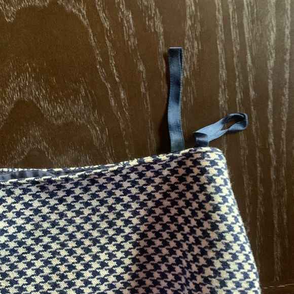 Made in Belgium women’s skirt houndstooth A-line navy white size XS academia - Picture 11 of 15